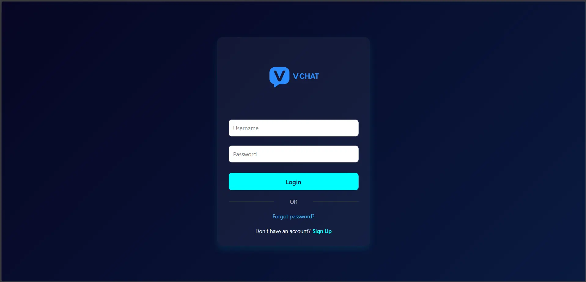 V-Chat Messenger project preview image V-Chat Messenger – project preview screenshot